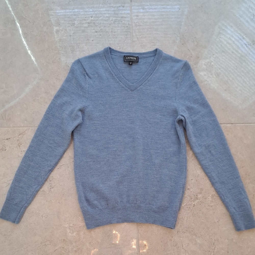 Express Light Blue Merino Wool Sweater NWOT